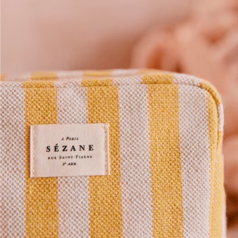 Sézane Striped Yellow and White Bag - Picture 2 of 7